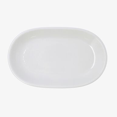 Fuente oval blanca de porcelana Regent 32x20cm