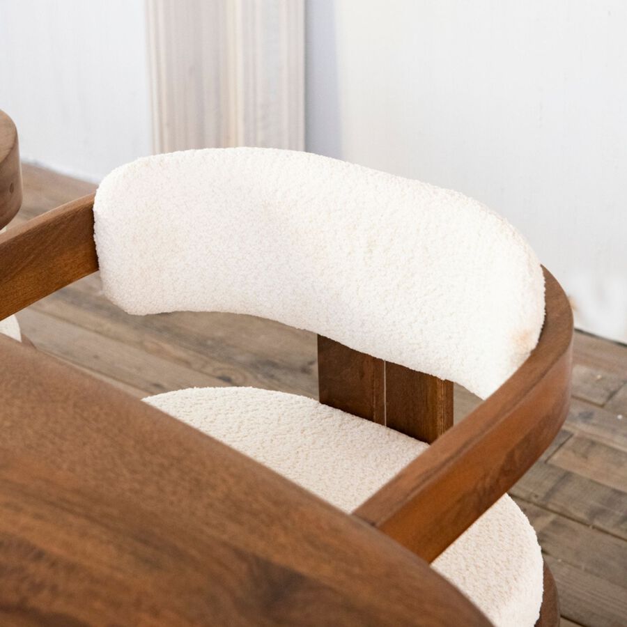 Silla de comedor de madera de mango Brislava 55x55x76cm Clau&Chloe