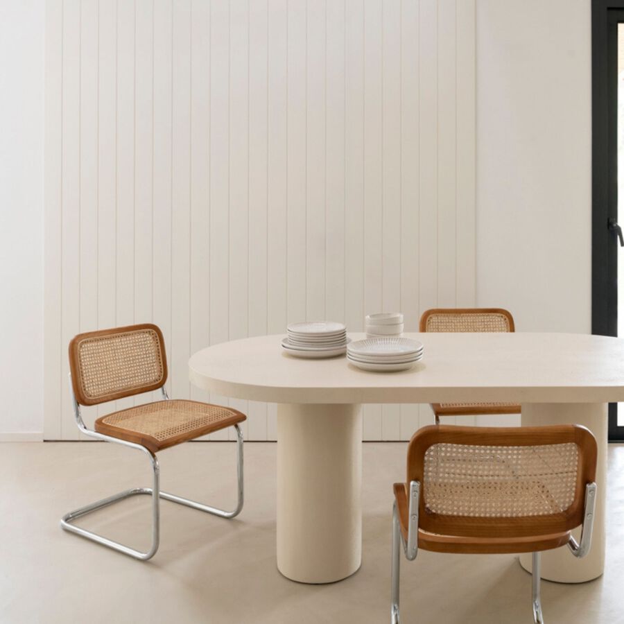 Mesa de comedor de microcemento Kurli 180x90x76cm Clau&Chloe