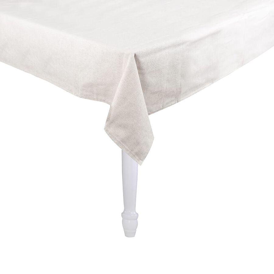 Mantel de algodón y poliéster gris Polo 135x250cm