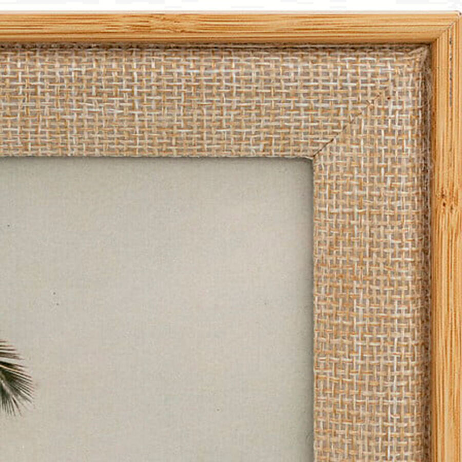 Marco de fotos de madera MDF con tela beige Elit 20x25cm