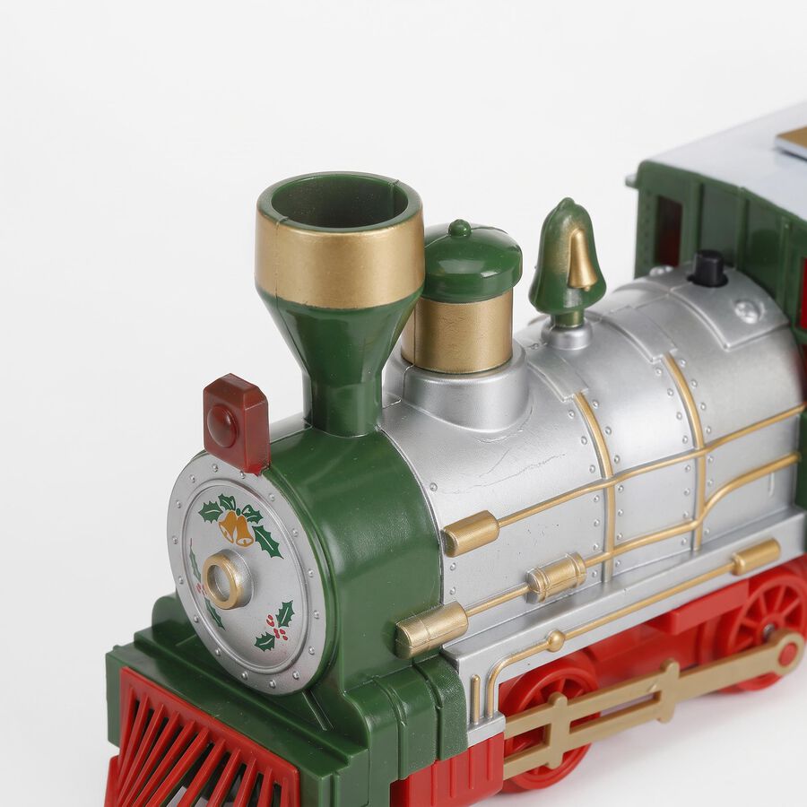 Tren de Navidad decorativo multicolor de pl&aacute;stico 22 piezas
