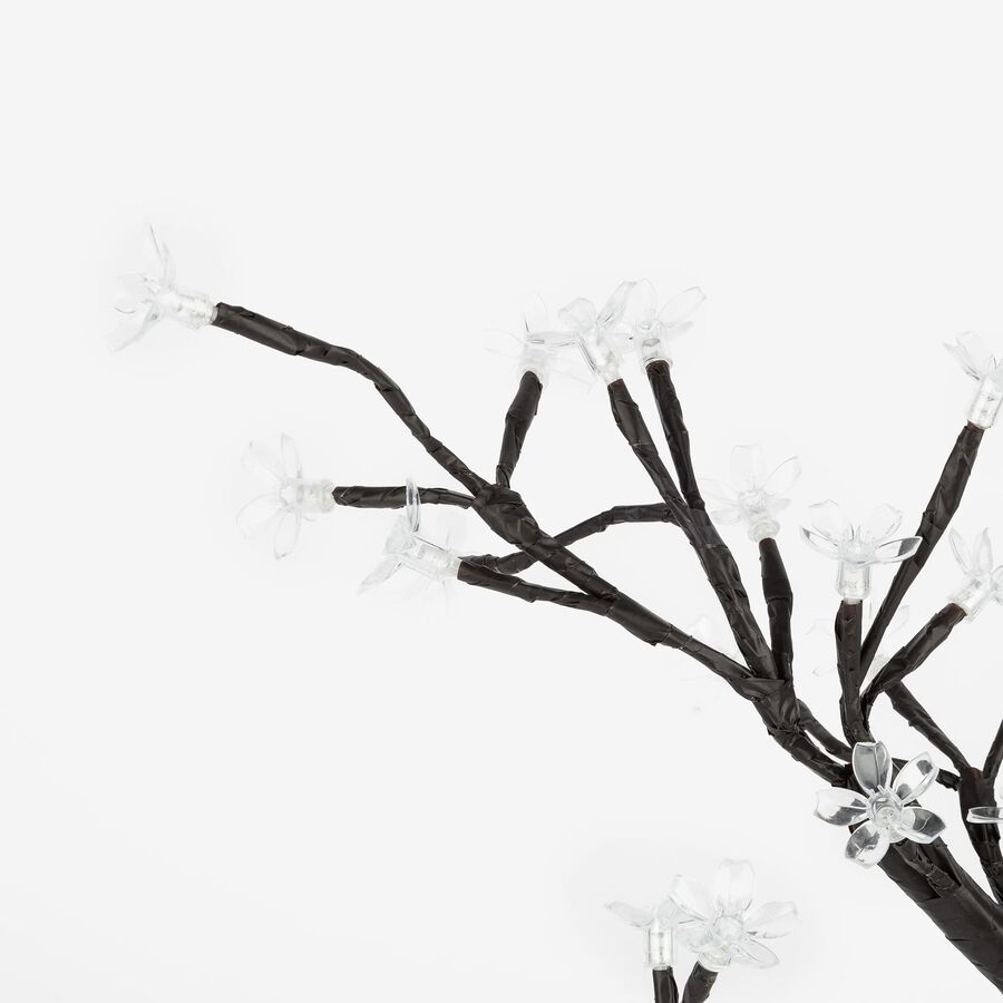 Árbol decorativo flores 48LED luz blanca 45cm