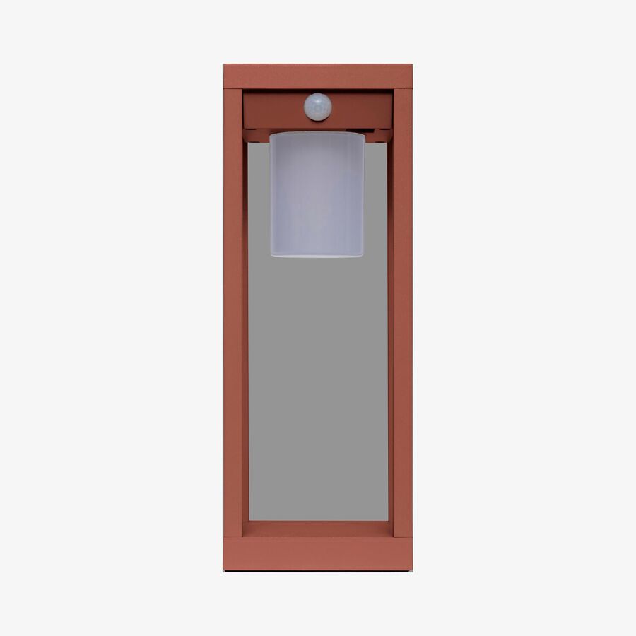 Farol solar para jard&iacute;n de aluminio caoba Pirox 40cm