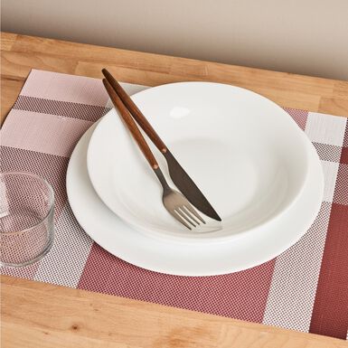 Mantel individual cuadros rojo 45x30cm