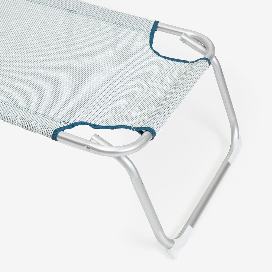 Tumbona multiposici&oacute;n azul de aluminio Medano 187 cm