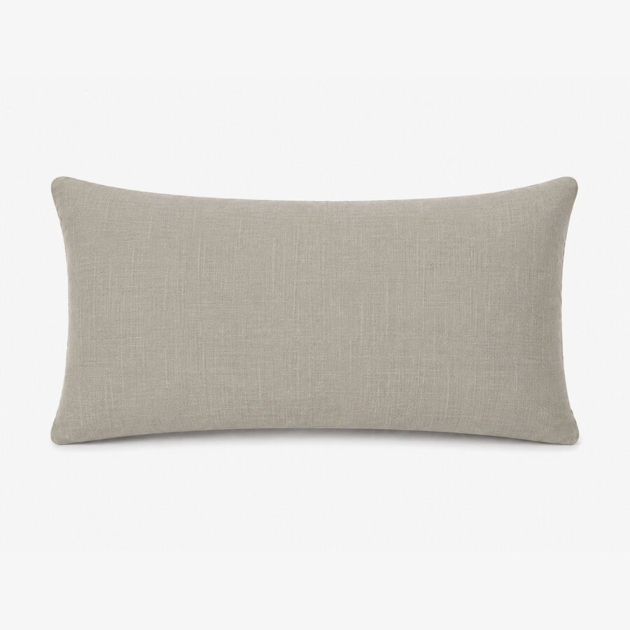 Funda de coj&iacute;n beige de poli&eacute;ster y lino Bruma 30x45cm