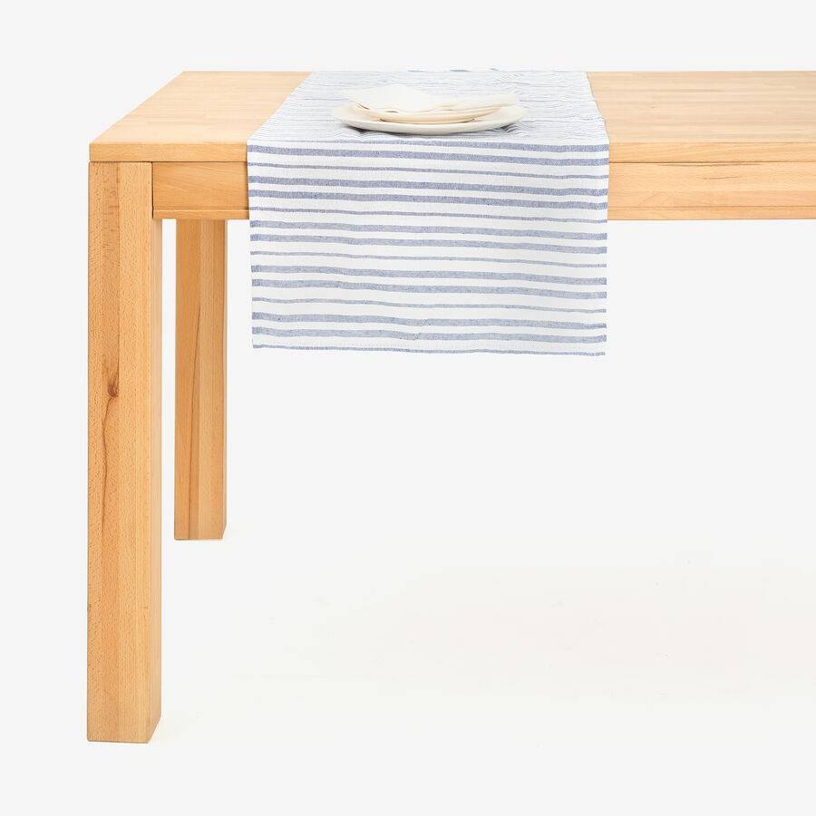 Camino de mesa de algodón rayas finas Maya 45x140cm