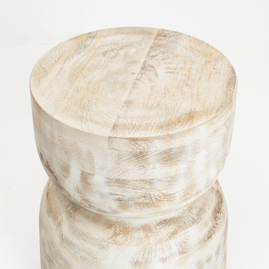 Mesa auxiliar de madera de mango Sontra &Oslash;40x50cm Clau&Chloe