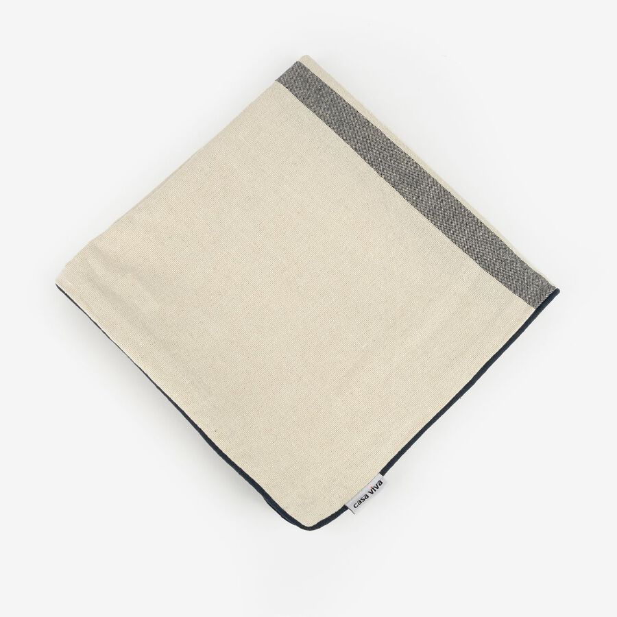 Funda de cojín de algodón con rayas azules Niza 60x60cm