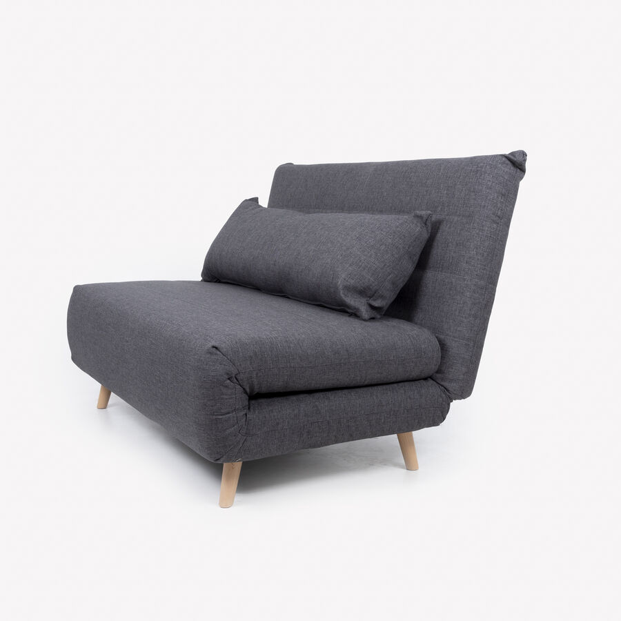 Sof&aacute; cama individual gris oscuro 127x91x84cm