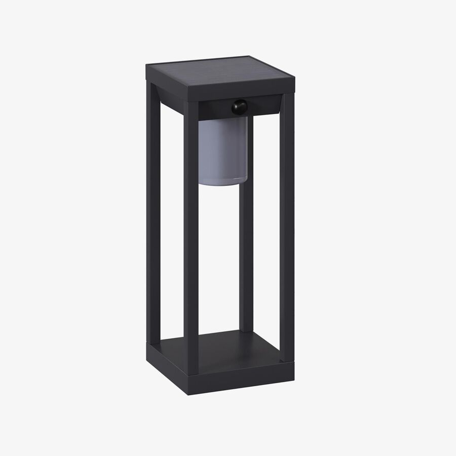Farol solar para jard&iacute;n de aluminio grafito Pirox 40cm