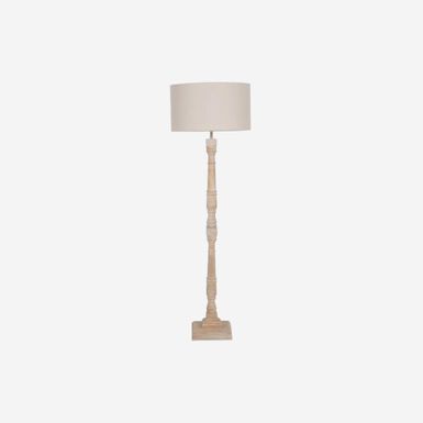 L&aacute;mpara de pie de madera de roble 48x48x154cm