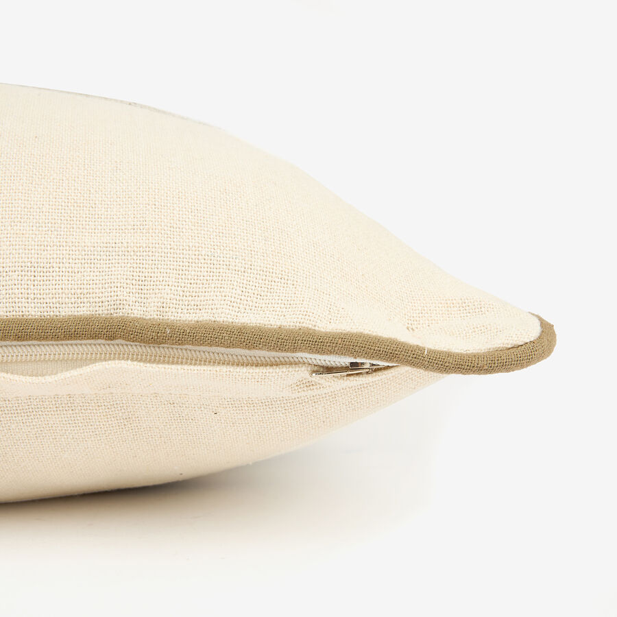 Funda de cojín de algodón rayas verdes Niza 30x45cm