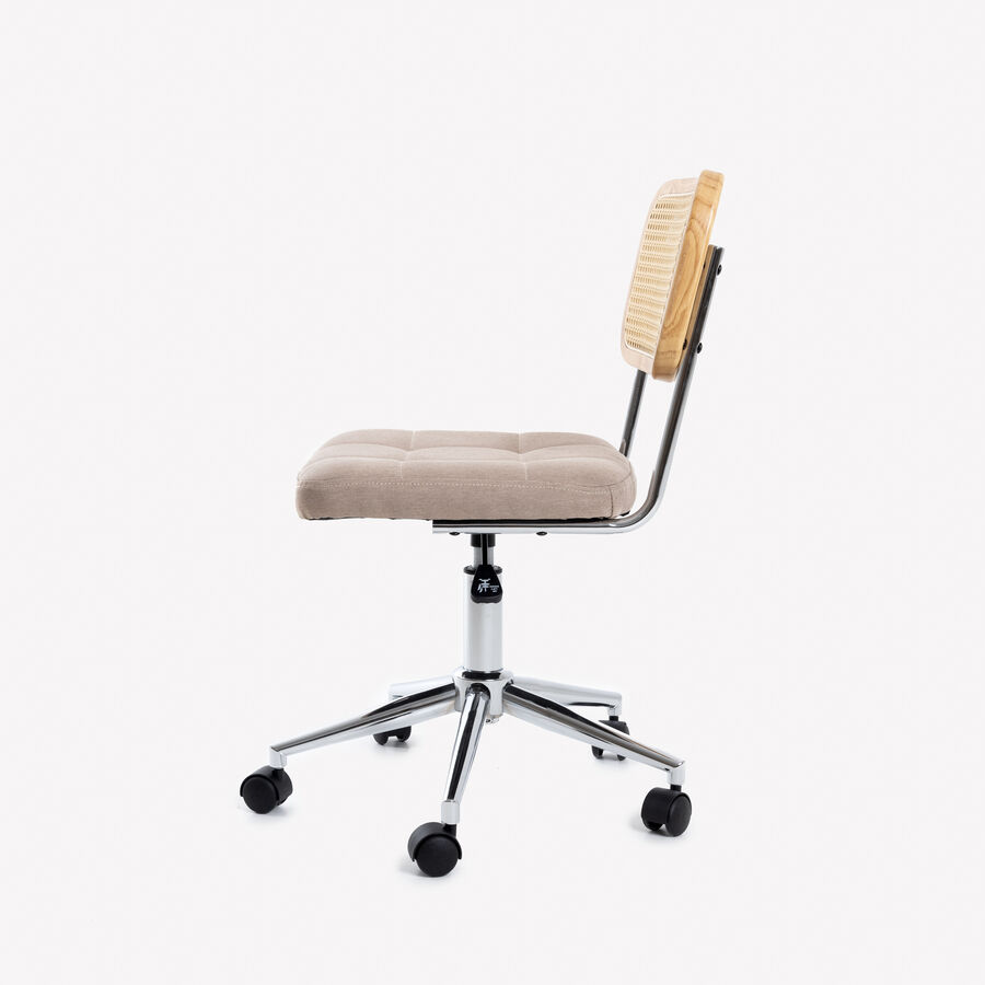 Silla de oficina beige Midano 55x75x41cm