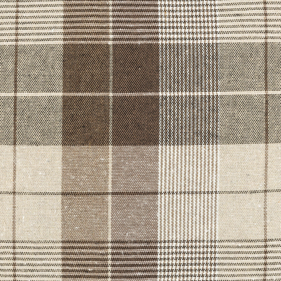 Funda de coj&iacute;n de algod&oacute;n reciclado Tart&aacute;n negro Arau 45x45cm