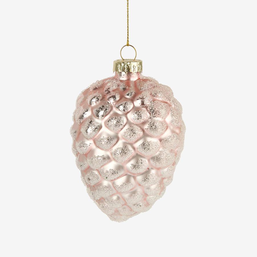 Set de 12 piñas con purpurina 10cm