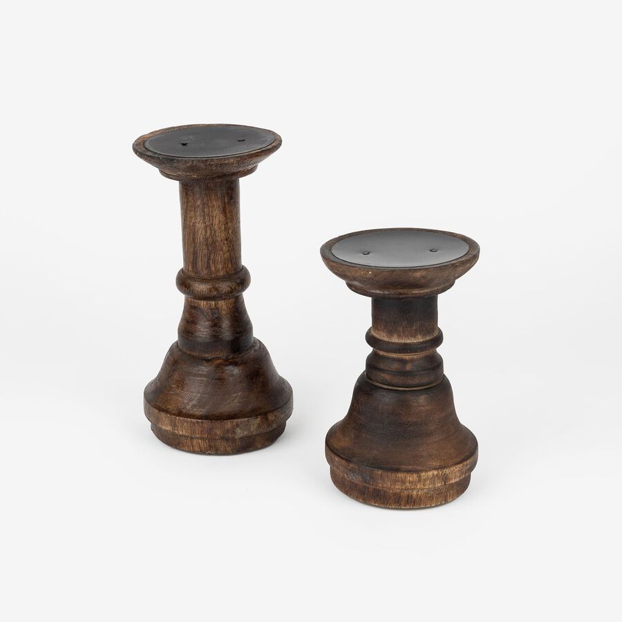 Candelabro de madera de mango Sila 14cm