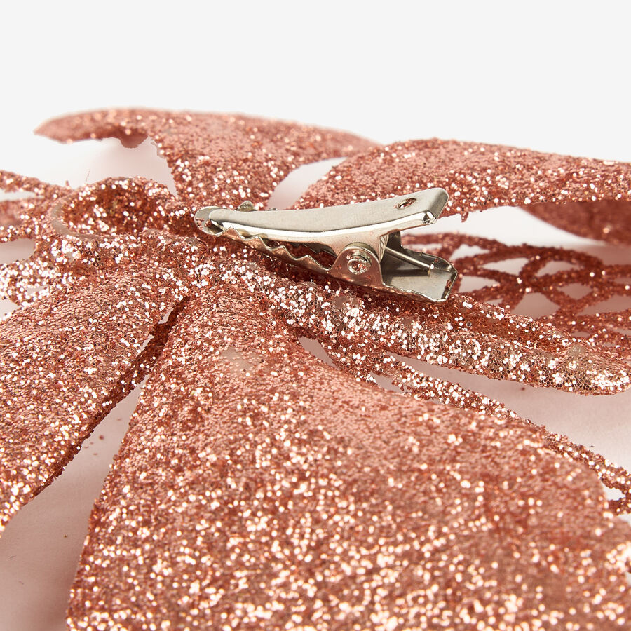 Set de 2 adornos colgantes Mariposas con clip rosas 16x11cm