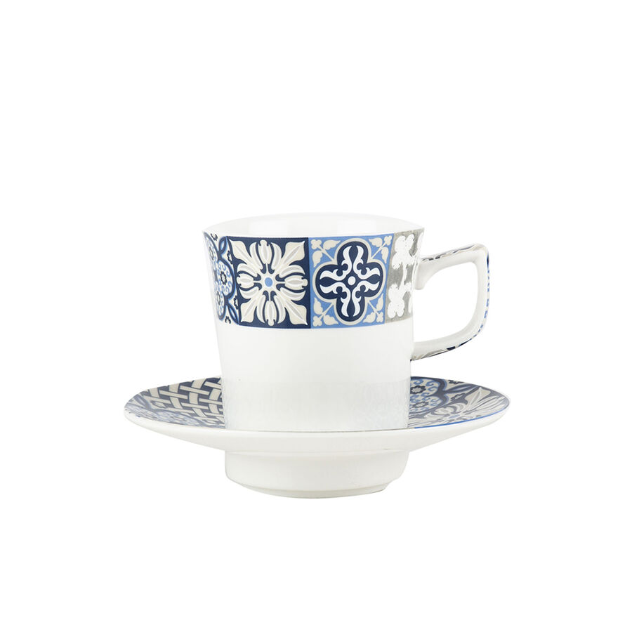 Taza de t&eacute; con plato Mosaic 20cl