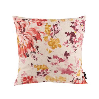 Funda de coj&iacute;n granate floral Cezzane 45x45cm