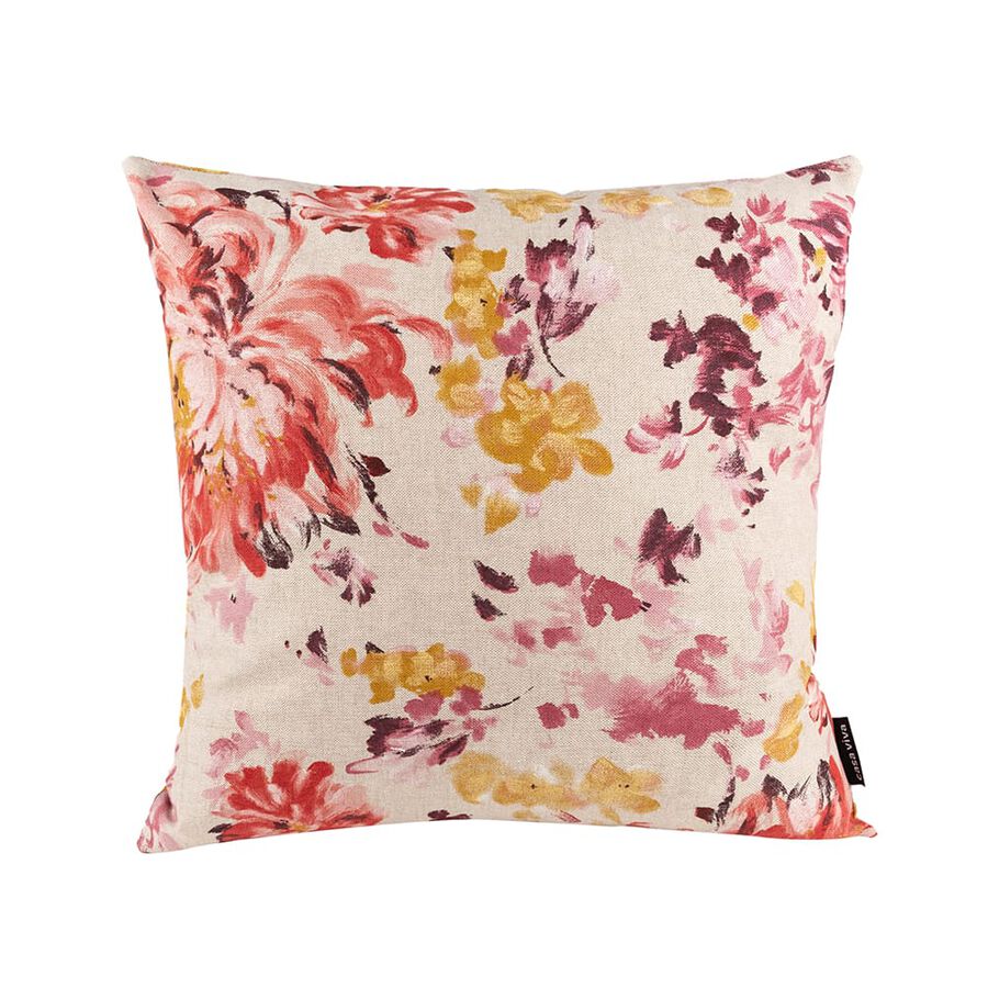 Funda de coj&iacute;n granate floral Cezzane 45x45cm