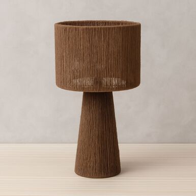 L&aacute;mpara de mesa de yute Taena &Oslash;27x45cm