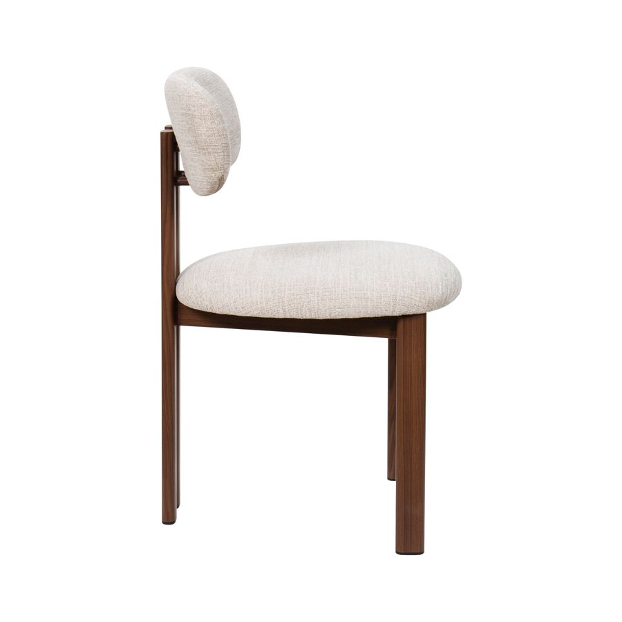 Silla de comedor efecto madera beige Gisel 53x51x81cm Clau&Chloe