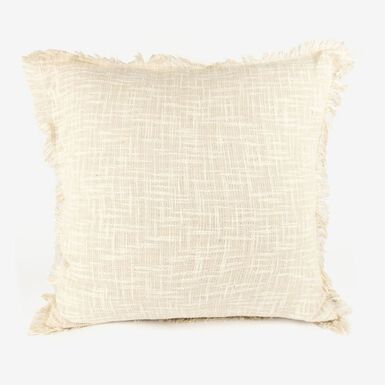 Funda de cojín de algodón con flecos Cuzco 60x60cm