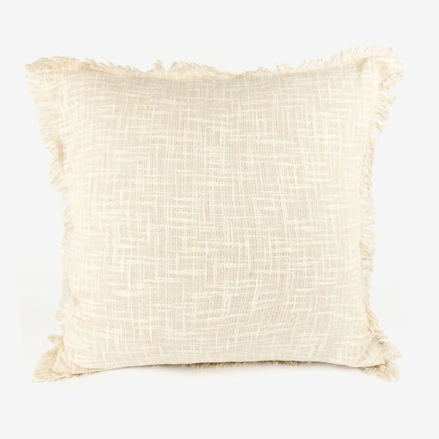 Funda de cojín de algodón con flecos Cuzco 60x60cm