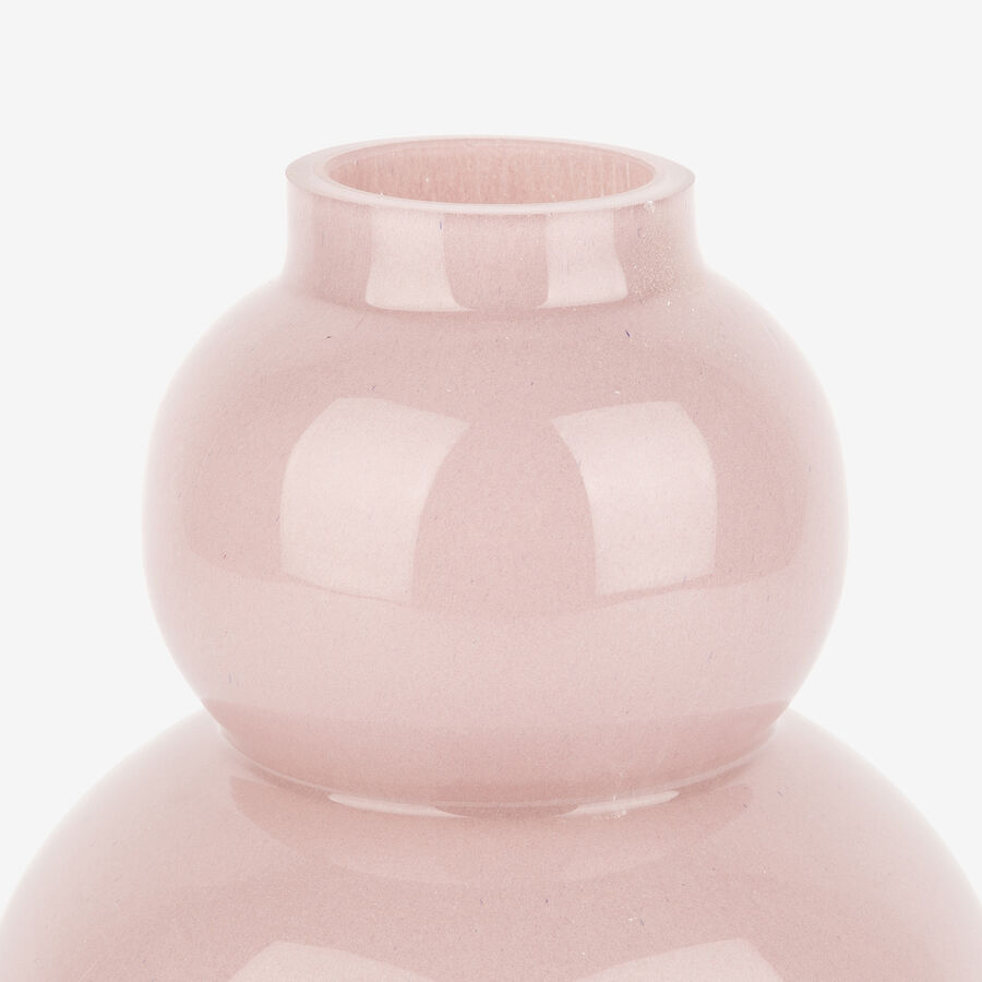 Jarr&oacute;n de cristal rosa palo Lia &Oslash;14x18cm