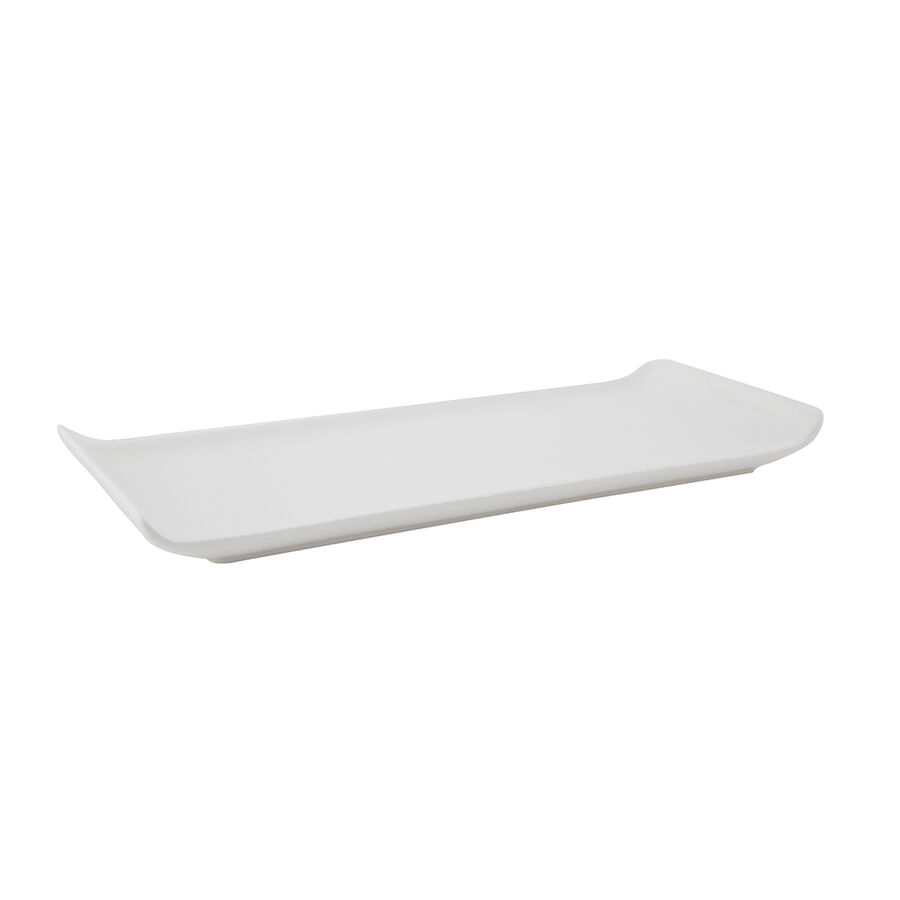 Bandeja para aperitivos rectangular de porcelana Chef 25x12cm