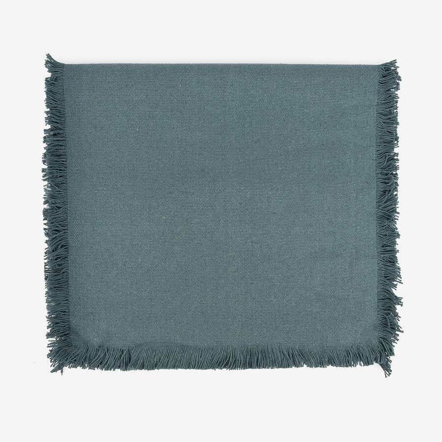 Camino de mesa de algodón azul Maya 140x38cm