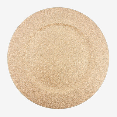 Bajoplato dorado con purpurina Ø33cm