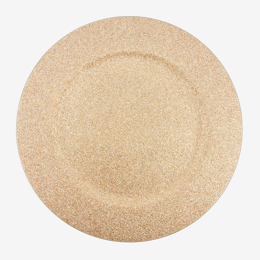 Bajoplato dorado con purpurina Ø33cm