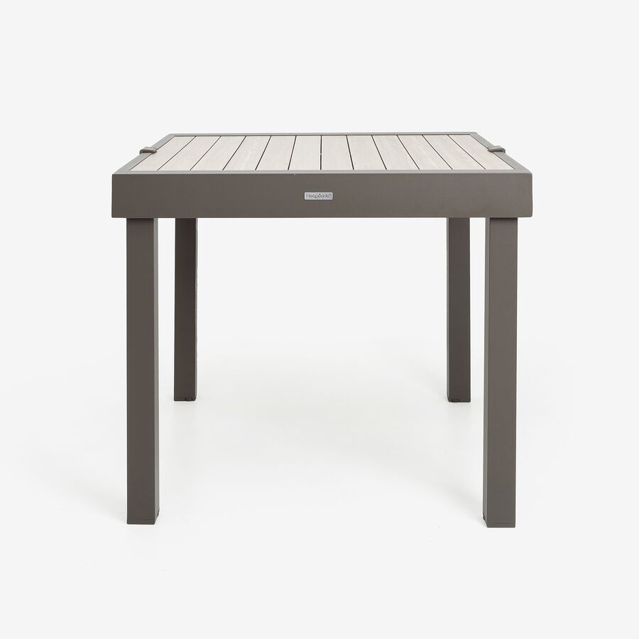 Mesa extensible gris de aluminio Palma 90/180cm