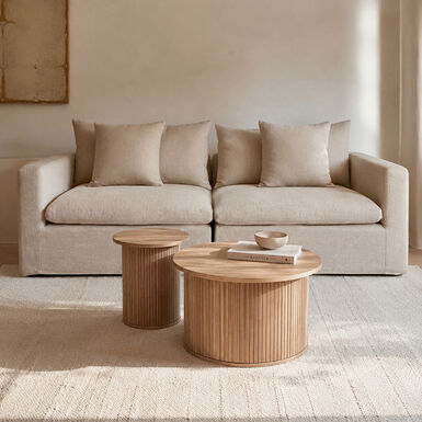 Mesa auxiliar de madera MDF Tulia &Oslash;60x45cm