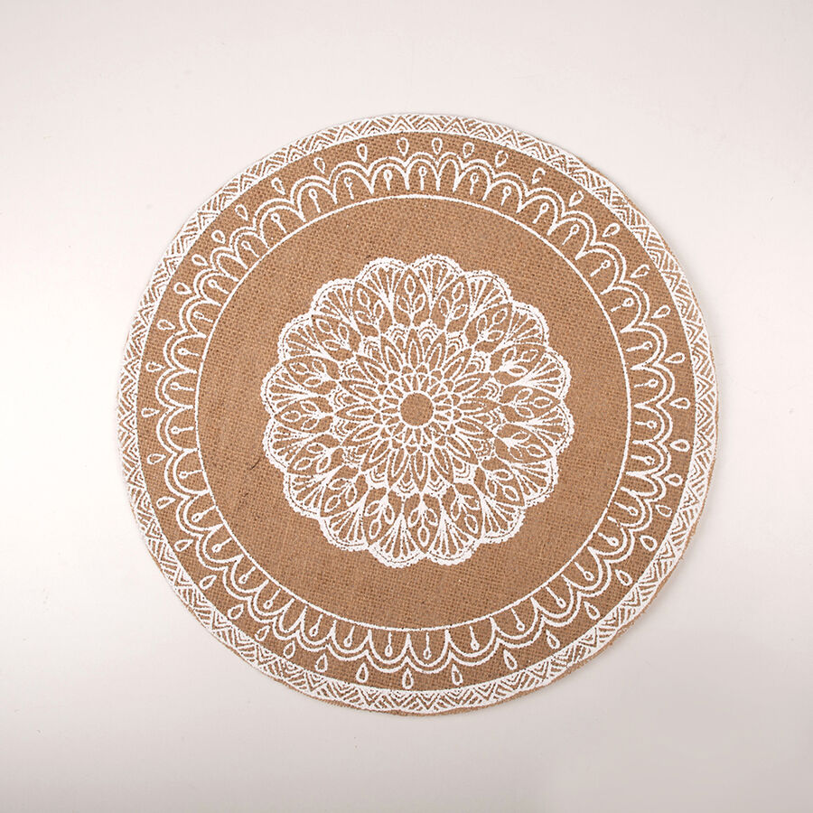 Mantel individual de yute Crochet &Oslash;38cm