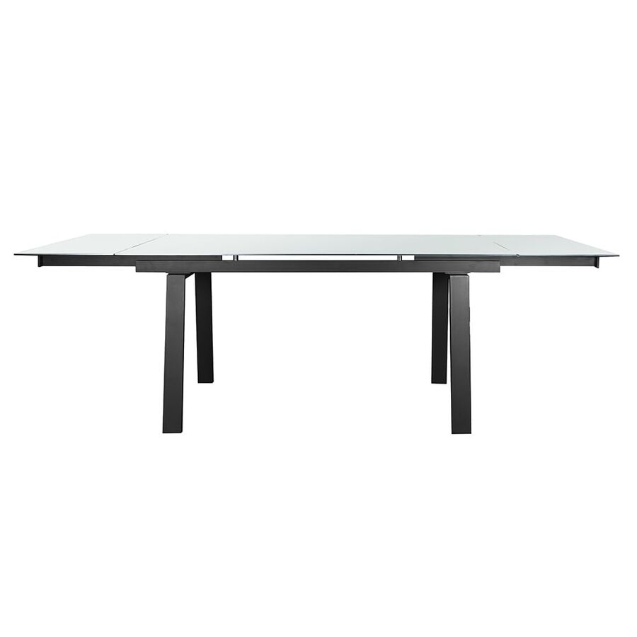 Mesa de comedor de cristal extensible Dallas 160/240x90x75cm