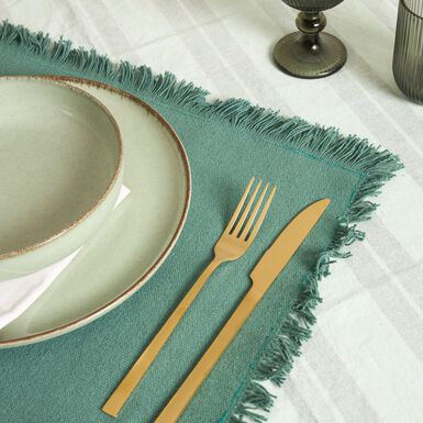 Cubertería de 16 piezas de acero inoxidable dorada