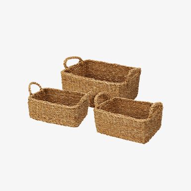 Set de 3 cestas con asa Boite