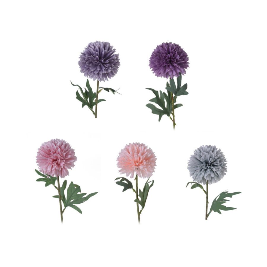 Flor artificial crisantemo 50cm en varios colores