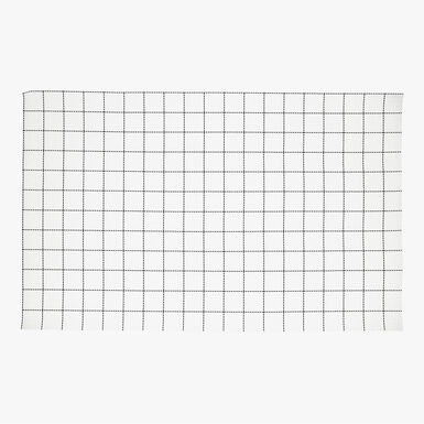 Mantel individual blanco de cuadros 47,5x30cm