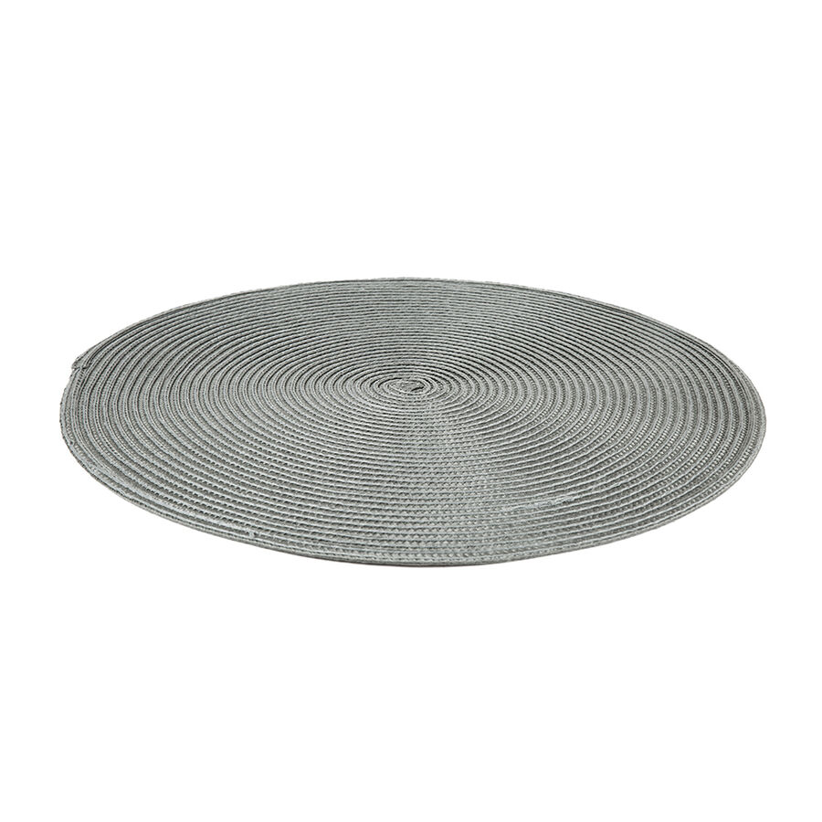 Mantel individual de polipropileno redondo gris Oier 38cm