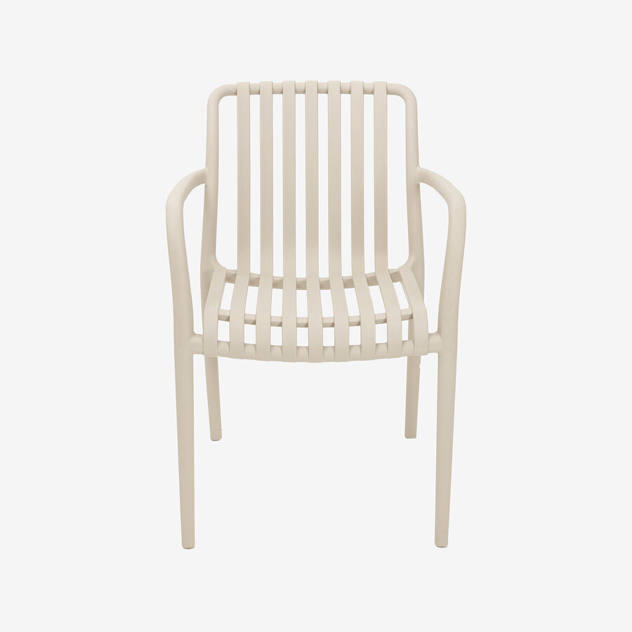 Silla de jard&iacute;n blanca Happel 55x81x57cm