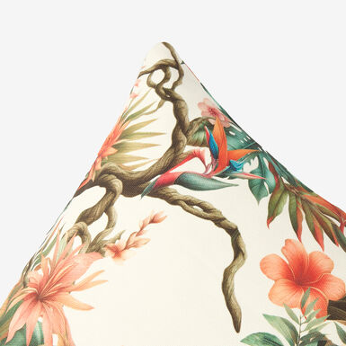 Funda de cojín de algodón Tropical 45x45cm