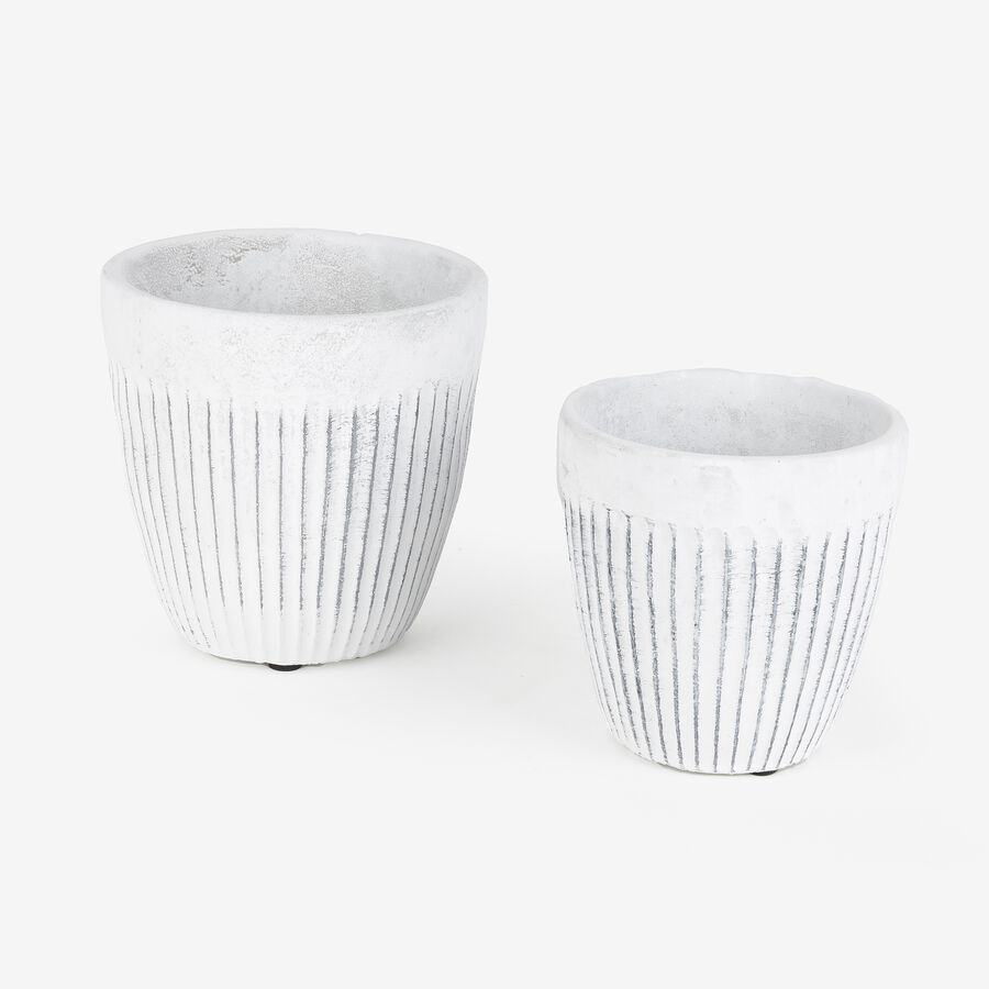 Macetero de cer&aacute;mica blanca Siros &Oslash;12x12cm