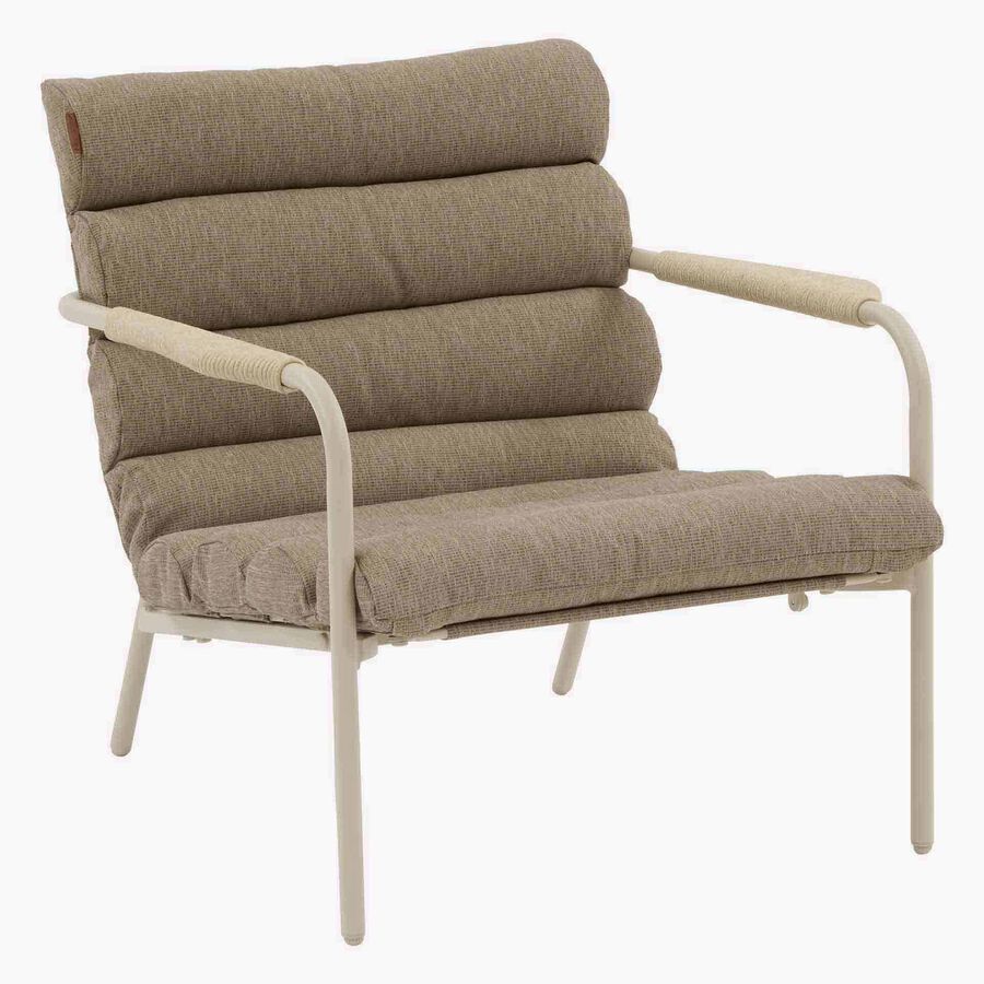 Conjunto de jard&iacute;n para 4 personas de acero crema Solani