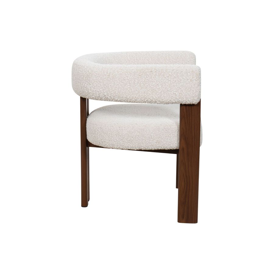 Silla de comedor efecto madera crema Velia 60x70x97cm Clau&Chloe