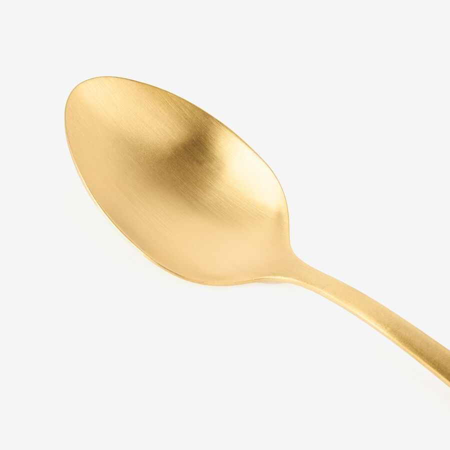 Cuchara de postre de acero inoxidable dorado Kipla